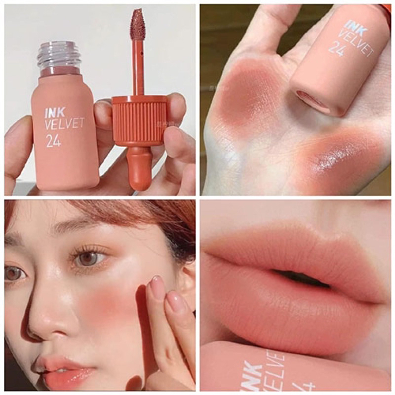 Son Peripera Ink Velvet Nude - màu cam đất nude mịn như nhung