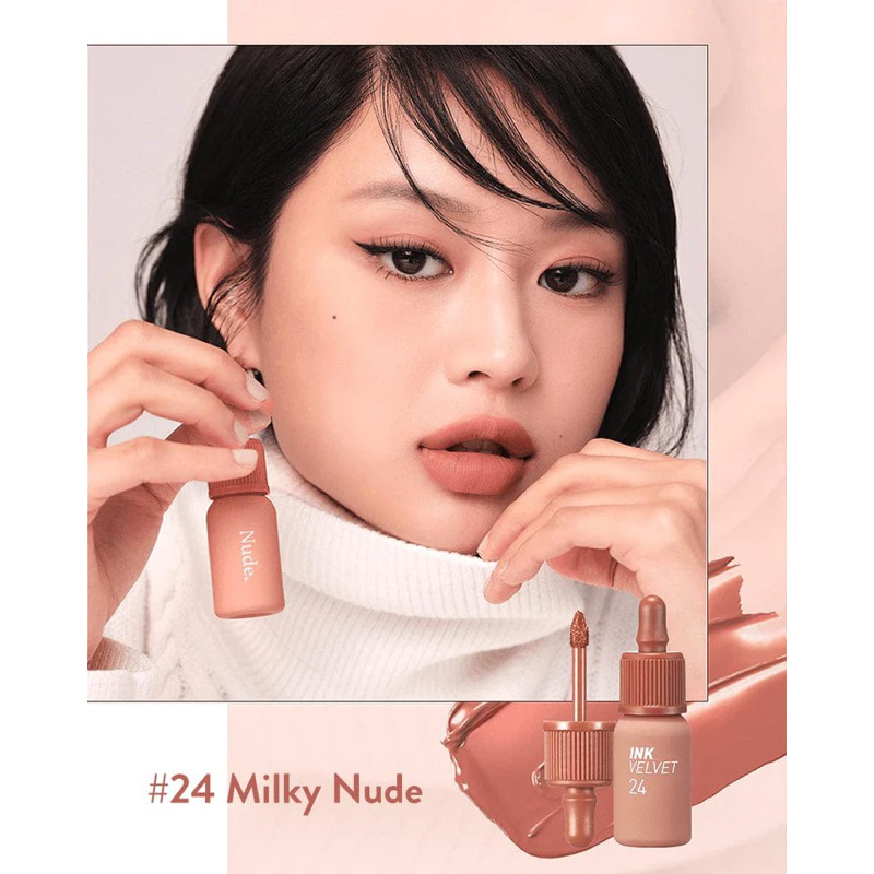Son Peripera Ink Velvet Nude - màu cam đất nude mịn như nhung