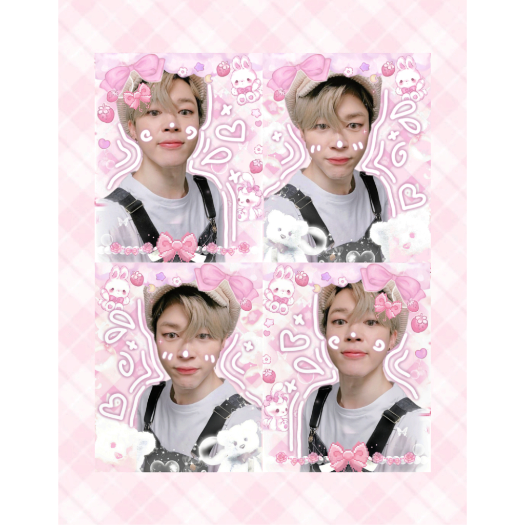 Sticker tấm BTS size 7x9- Jimin hồng-Giá siêu rẻ