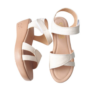 Giày xăng đan nữ đế bằng da bò thật cao cấp VI VI .Đế cao 5 phân êm nhẹ