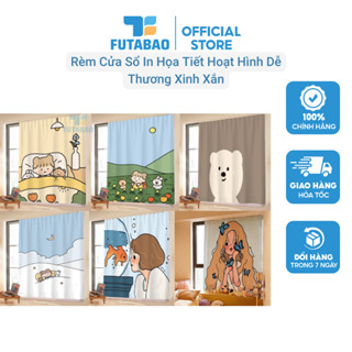 Rèm Cửa Sổ Giá Rẻ Màn Cửa Dán Tường Không Cần Thanh Treo Futabao - Tặng Kèm Băng Dán