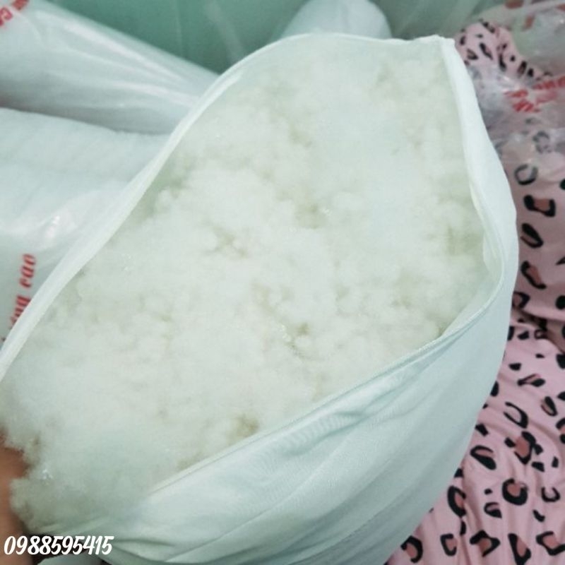 Gối đầu trắng 1000g bông Gòn gối hơi cao cấp như khách sạn...