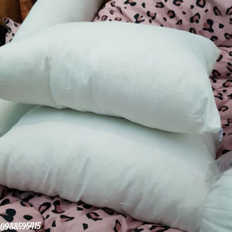 Gối đầu trắng 1000g bông Gòn gối hơi cao cấp như khách sạn...