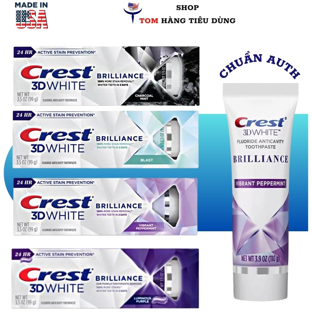 Kem đánh răng làm trắng Crest 3D White Brilliance 110gr Hàng Mỹ