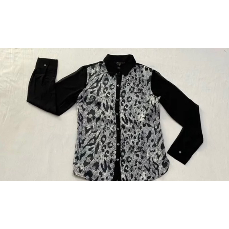 (A1926) Áo sơ mi nữ vải satin phối tay voan Nino..maxx (Size S, M, L) - Thanh lý vnxk