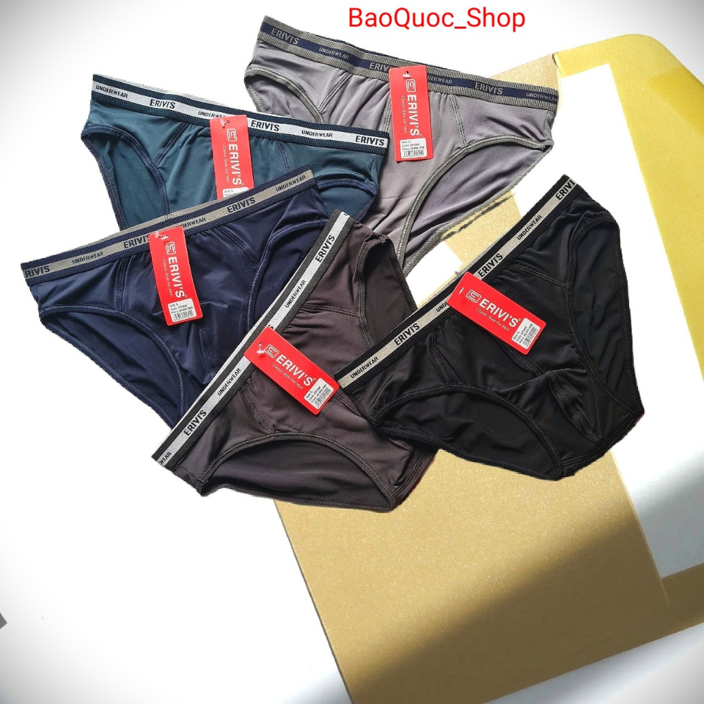 Quần sịp nam ERIVIS thun lạnh cao cấp, co giãn 4 chiều, size M, L, XL, XXL, 3XL, 4XL, 5XL dành cho người mập