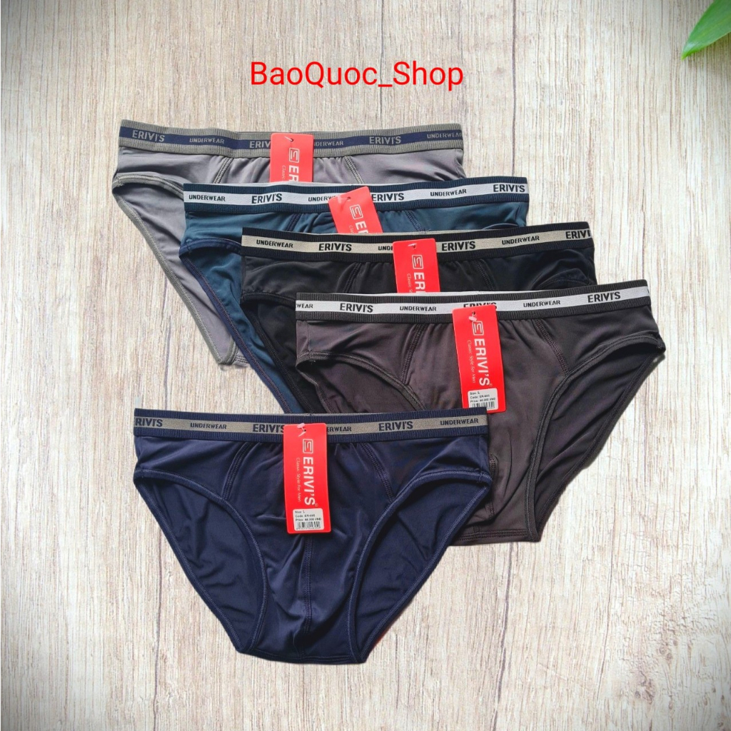 Quần sịp nam ERIVIS thun lạnh cao cấp, co giãn 4 chiều, size M, L, XL, XXL, 3XL, 4XL, 5XL dành cho người mập