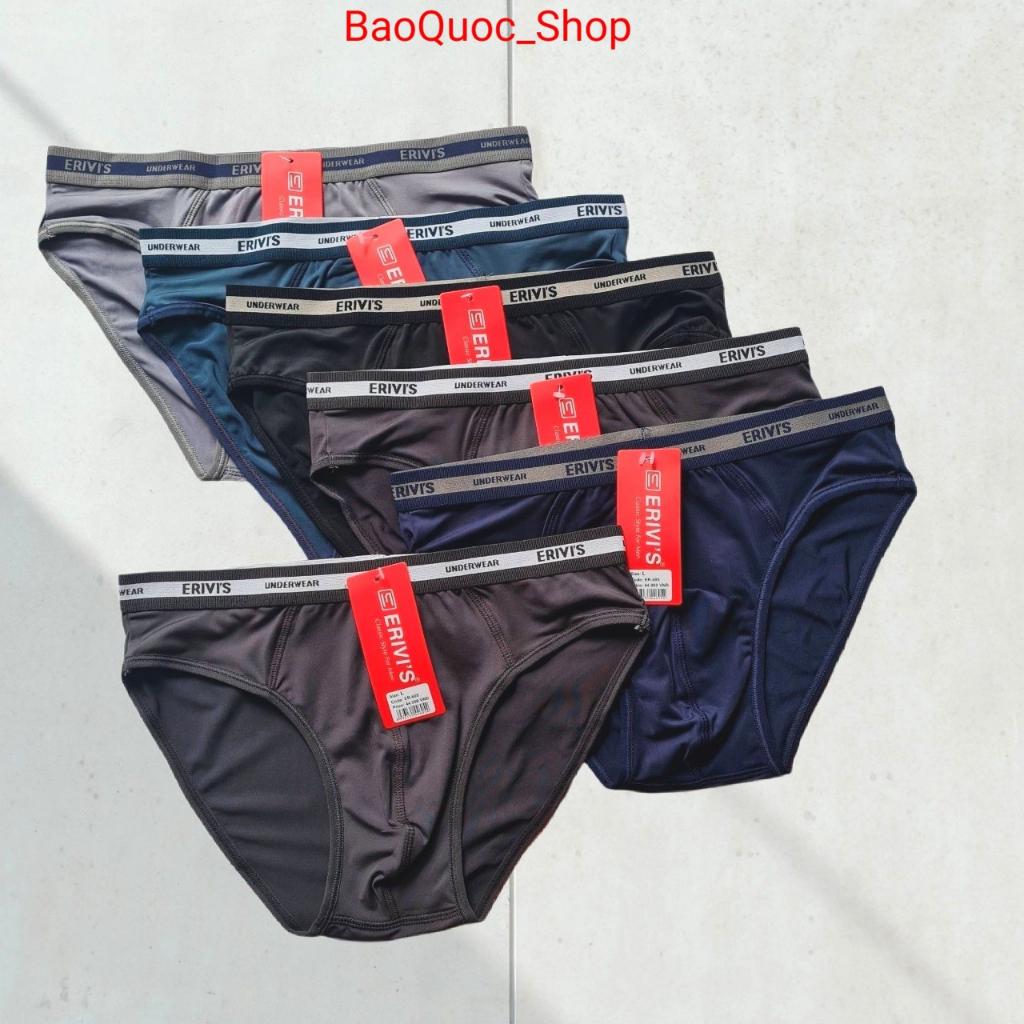 Quần sịp nam ERIVIS thun lạnh cao cấp, co giãn 4 chiều, size M, L, XL, XXL, 3XL, 4XL, 5XL dành cho người mập