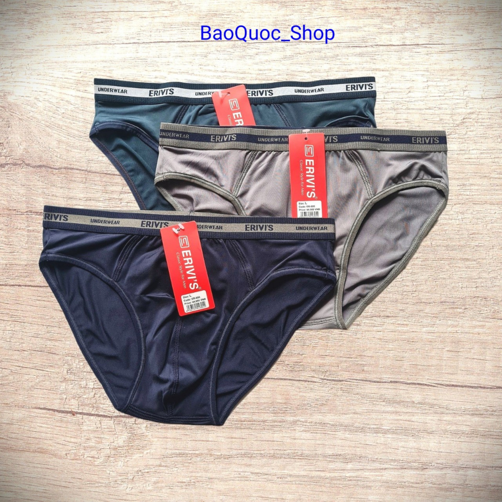 Quần sịp nam ERIVIS thun lạnh cao cấp, co giãn 4 chiều, size M, L, XL, XXL, 3XL, 4XL, 5XL dành cho người mập