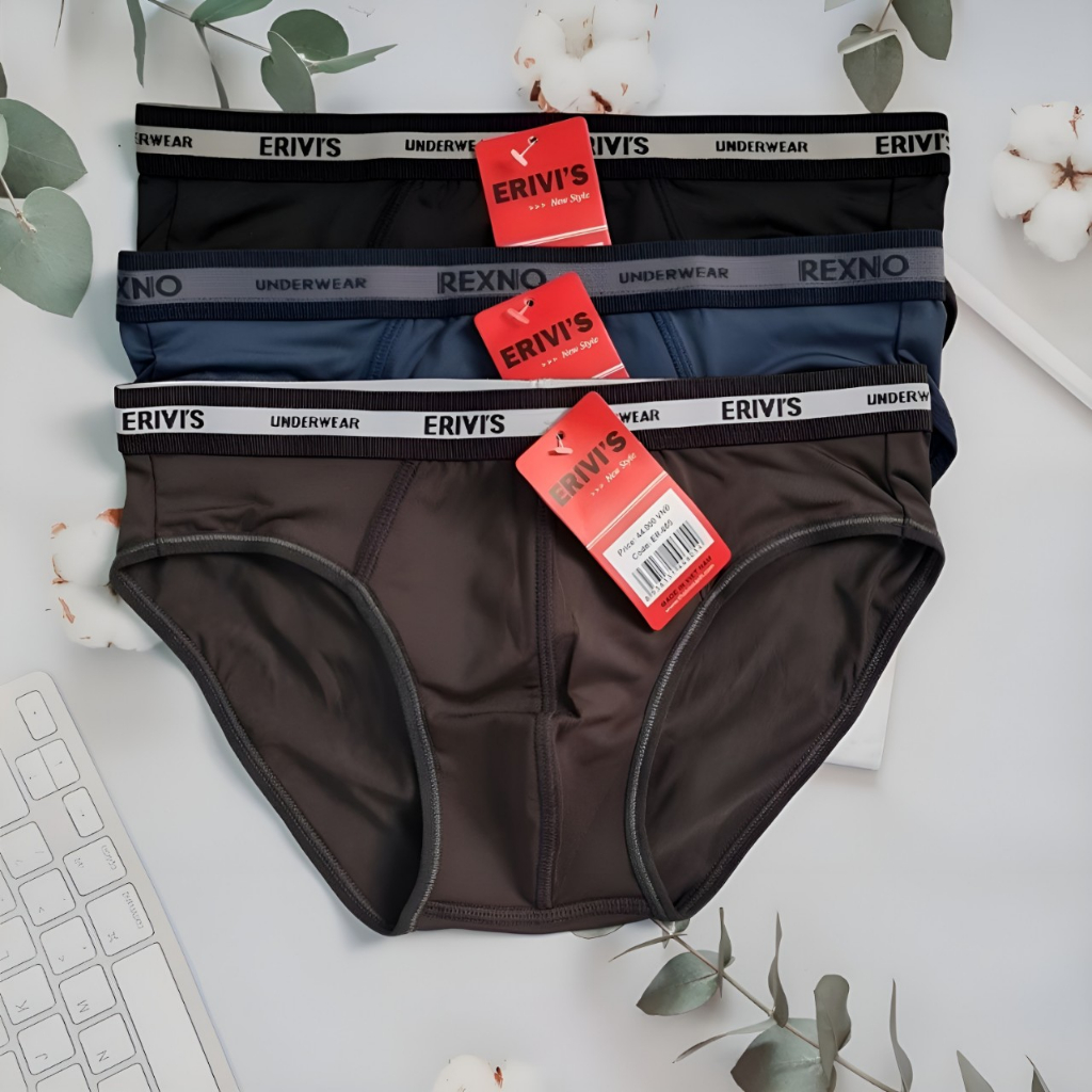 Quần sịp nam ERIVIS thun lạnh cao cấp, co giãn 4 chiều, size M, L, XL, XXL, 3XL, 4XL, 5XL dành cho người mập