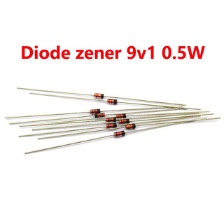 Diode zener 9v1, 9,1v 0.5w chân cắm