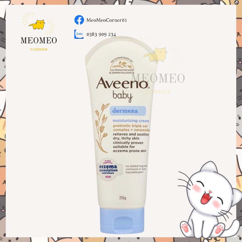 [ Bản Úc ] Kem dưỡng ẩm da chàm Aveeno baby Dermexa / Eczema 206g cho bé