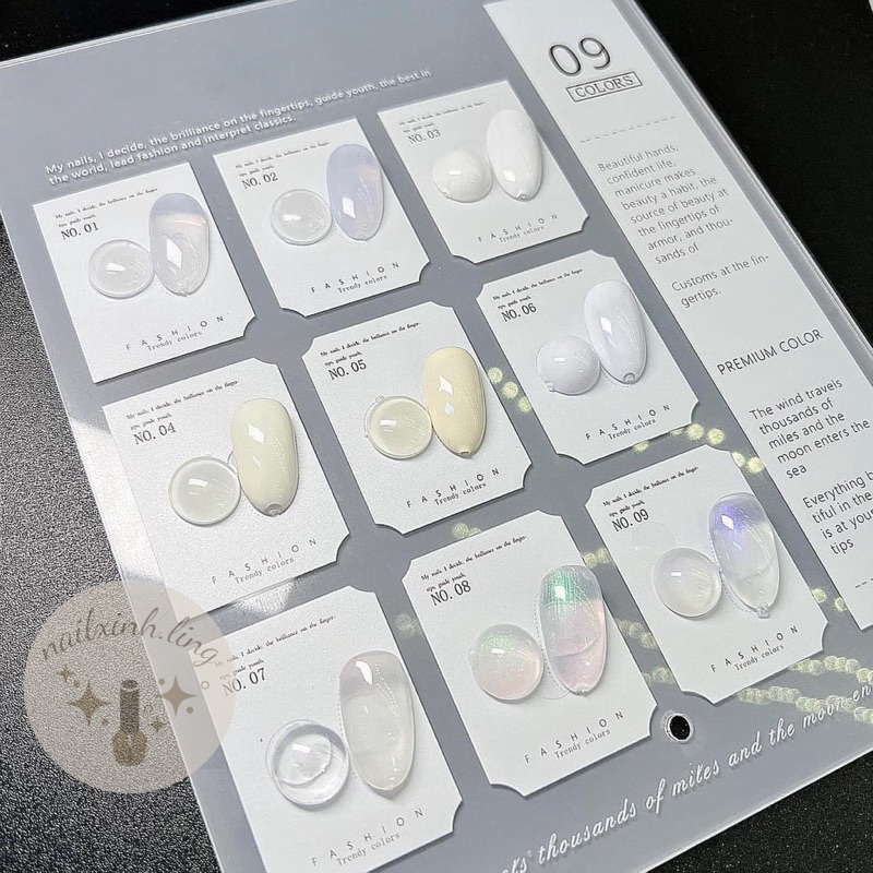 Sơn Gel Very Good Nail Bảng Màu Trắng , Trắng Sữa , Trắng Kem, Màu Thạch Nước Gạo Lẻ 1 Chai Hồng Cam Bảng 9 Màu 15ml