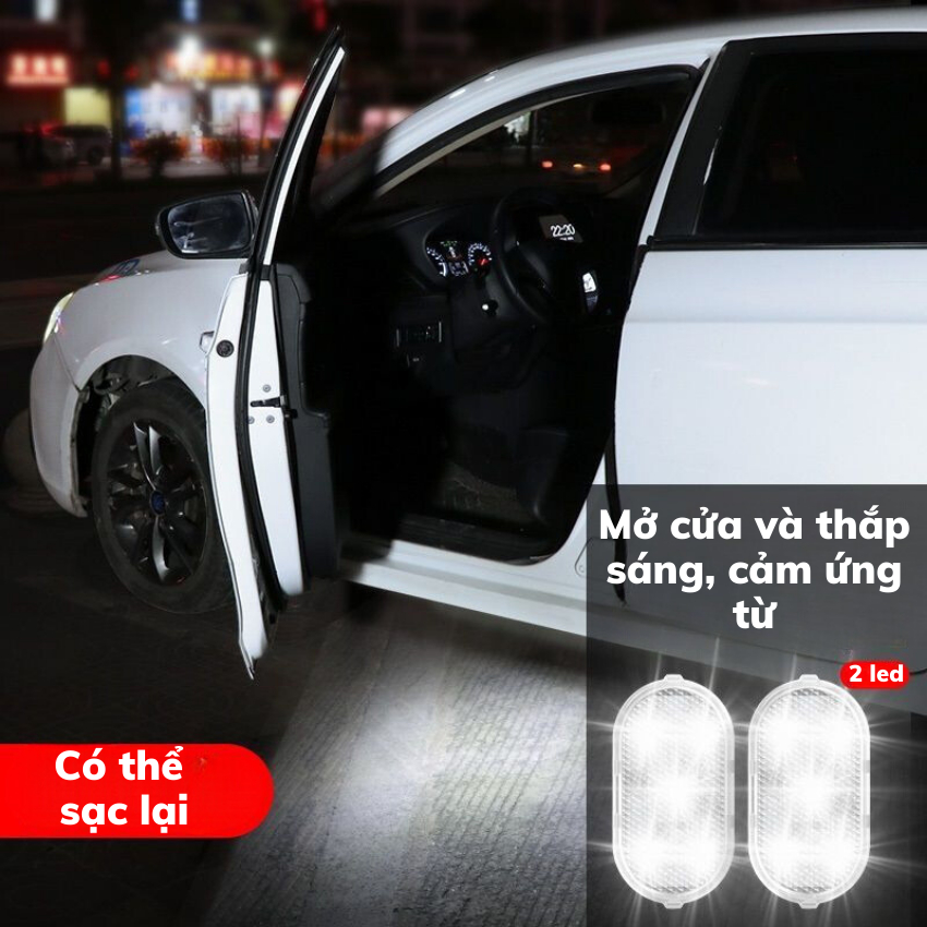 Đèn led Cảm Ứng Từ Tính Gắn Cửa Ô tô, Hộp đựng đồ, Cổng Sạc usb Màu Sắc Biến đổi thông minh tiện Dụng,thiết kế an toàn