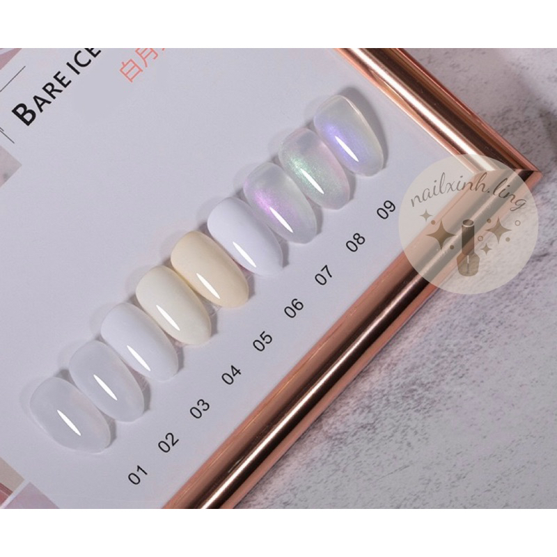 Sơn Gel Very Good Nail Bảng Màu Trắng , Trắng Sữa , Trắng Kem, Màu Thạch Nước Gạo Lẻ 1 Chai Hồng Cam Bảng 9 Màu 15ml