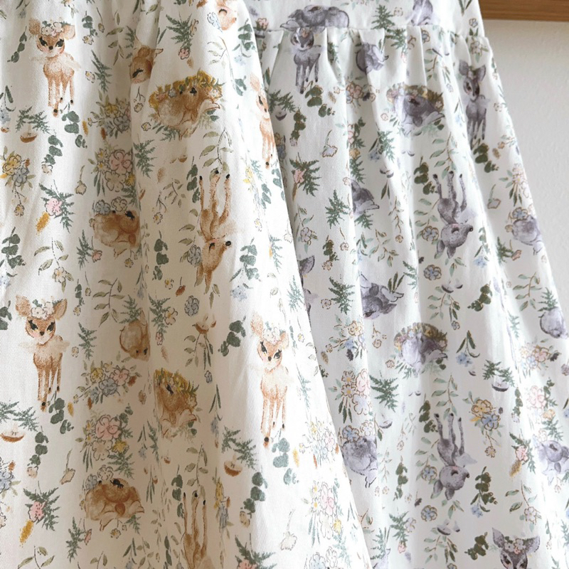 Váy Bé Gái Dáng Có Tay Hoạ Tiết Hoa O.P Kids