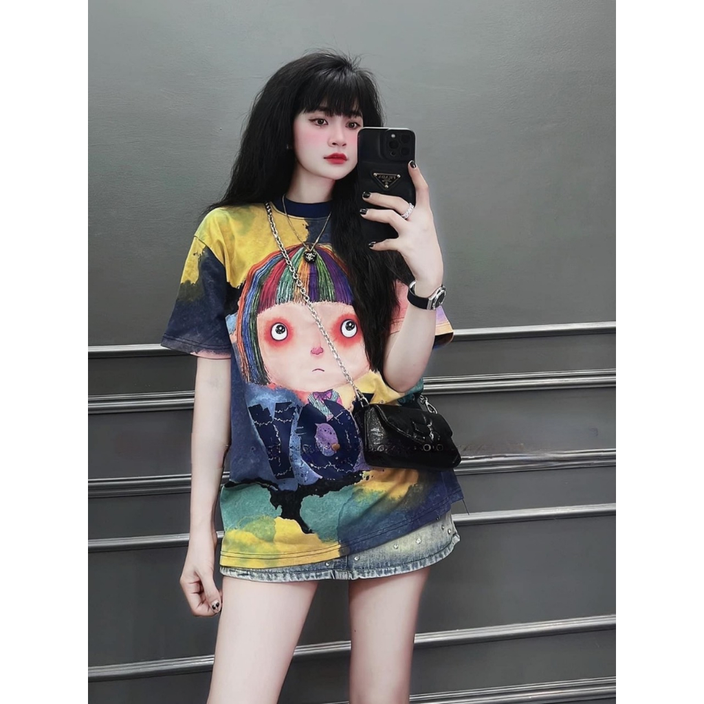 Set Áo thun nam nữ form rộng dấu quần chất thun mềm mịn mát YuRi Boutique - Áo thun Unisex