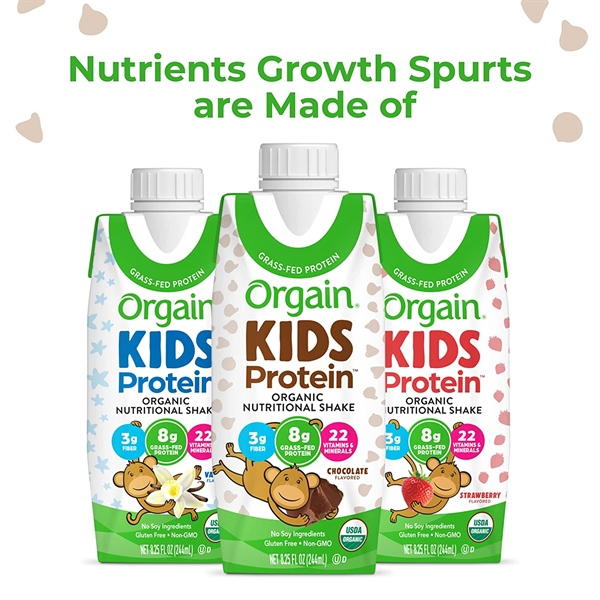 Sữa dinh dưỡng hữu cơ Orgain Kids Protein - Sữa khỉ orgain kid protein chính hãng Mỹ hộp 244ml