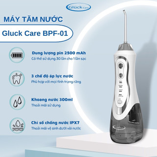 Máy tăm nước cao cấp cầm tay, chống thấm nước IPX7 Gluck BPF-01