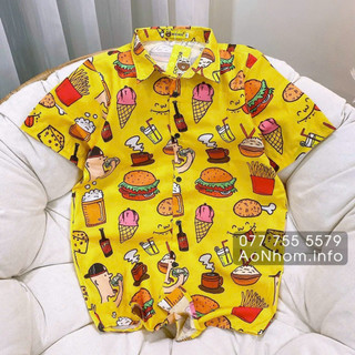 ÁO SƠ MI ĐI BIỂN HOẠ TIẾT CỰC HOT CÓ BIGSIZE - Ly dưa hấu, Ly dứa