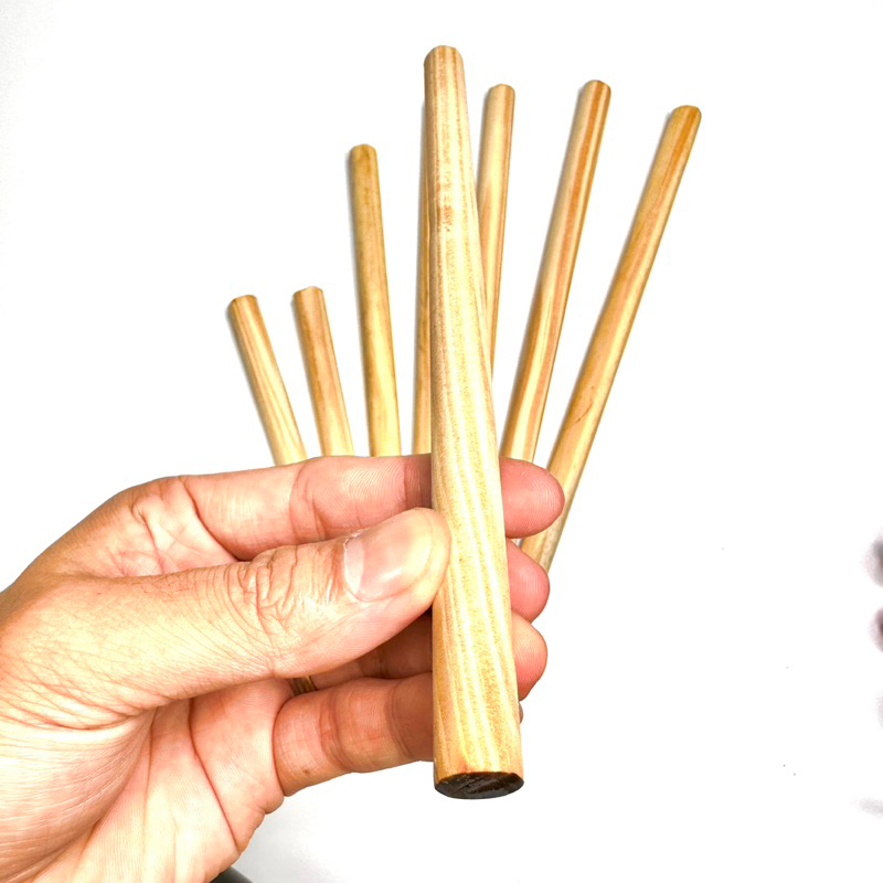 Thanh gỗ thông tròn trang trí nhà cửa, gắn lồng chim đủ size