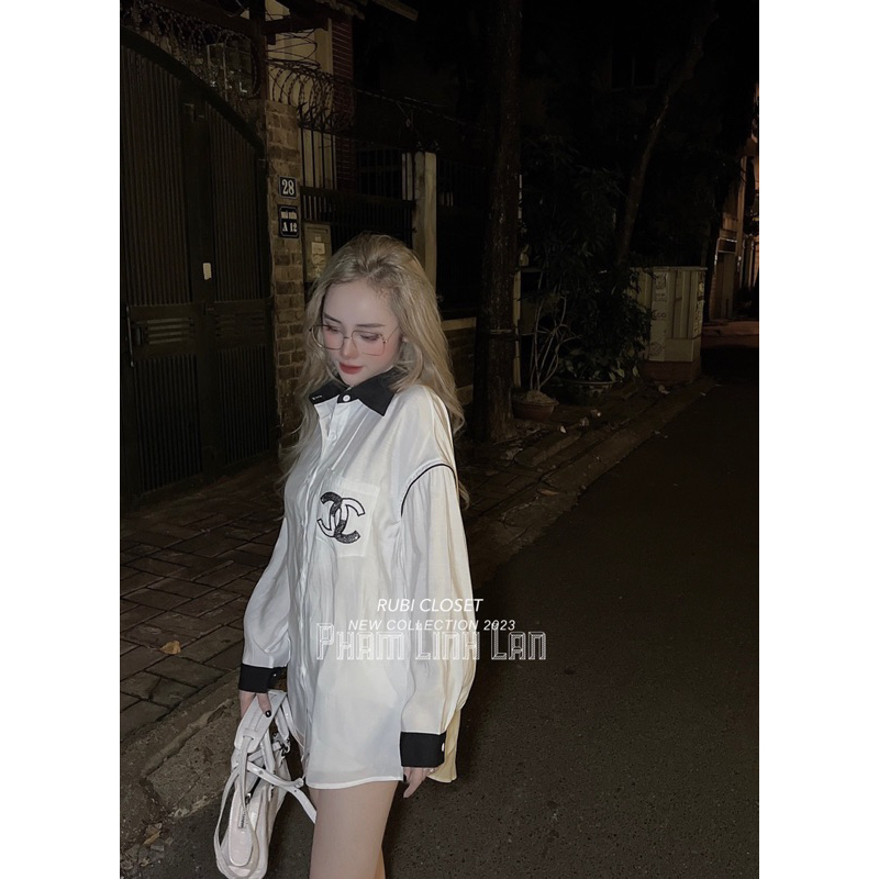 Áo Sơmi Chà Leoo Thêu Kim Sa QC L1