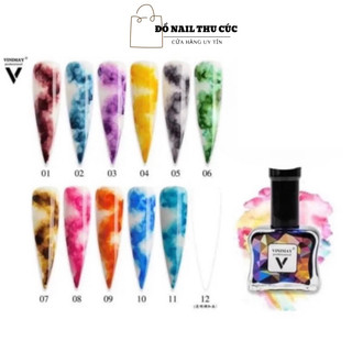 Sét cồn loang nail,Loang cồn sét 12chai màu