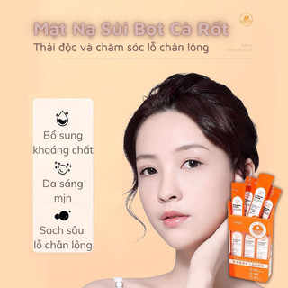 MẶT NẠ SỦI  BỌT THẢI ĐỘC CÀ RỐT ( hộp 12 gói )