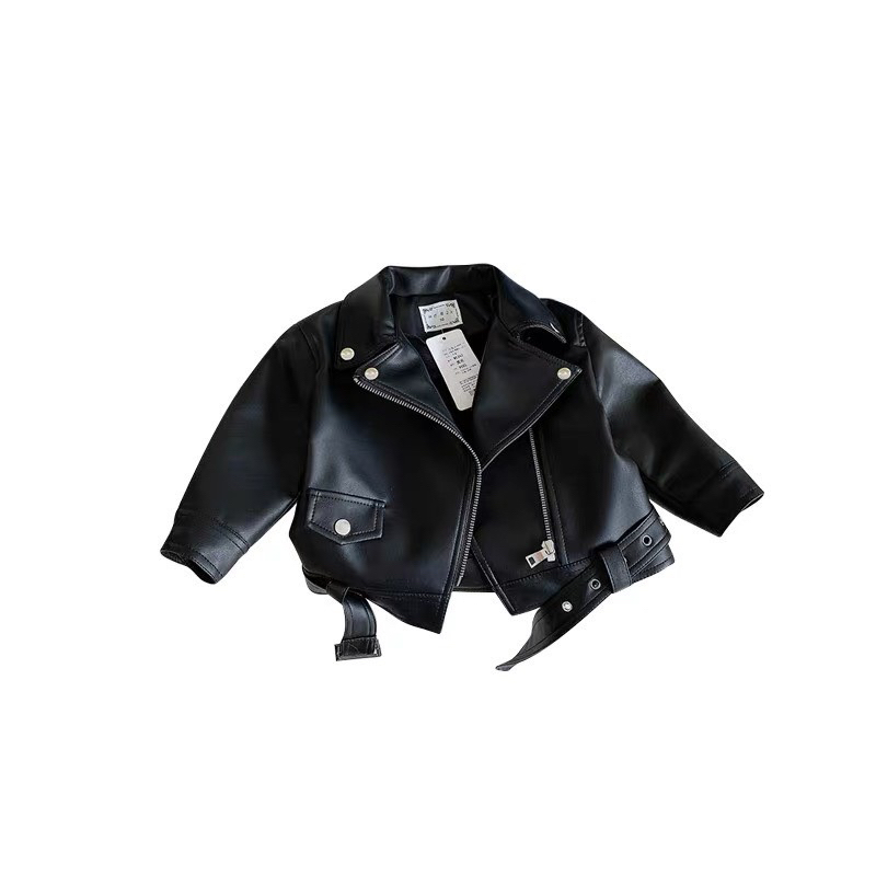 Áo khoác da mềm hai lớp cho bé trai,bé gái có đai kèm