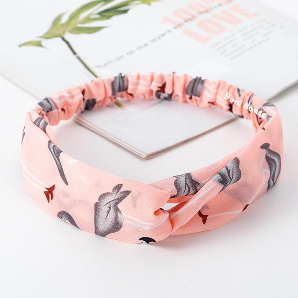 Băng đô Cài tóc Bờm tóc Turban Hoa Vải Lụa Cho Nữ Đẹp Thời Trang - Doni House