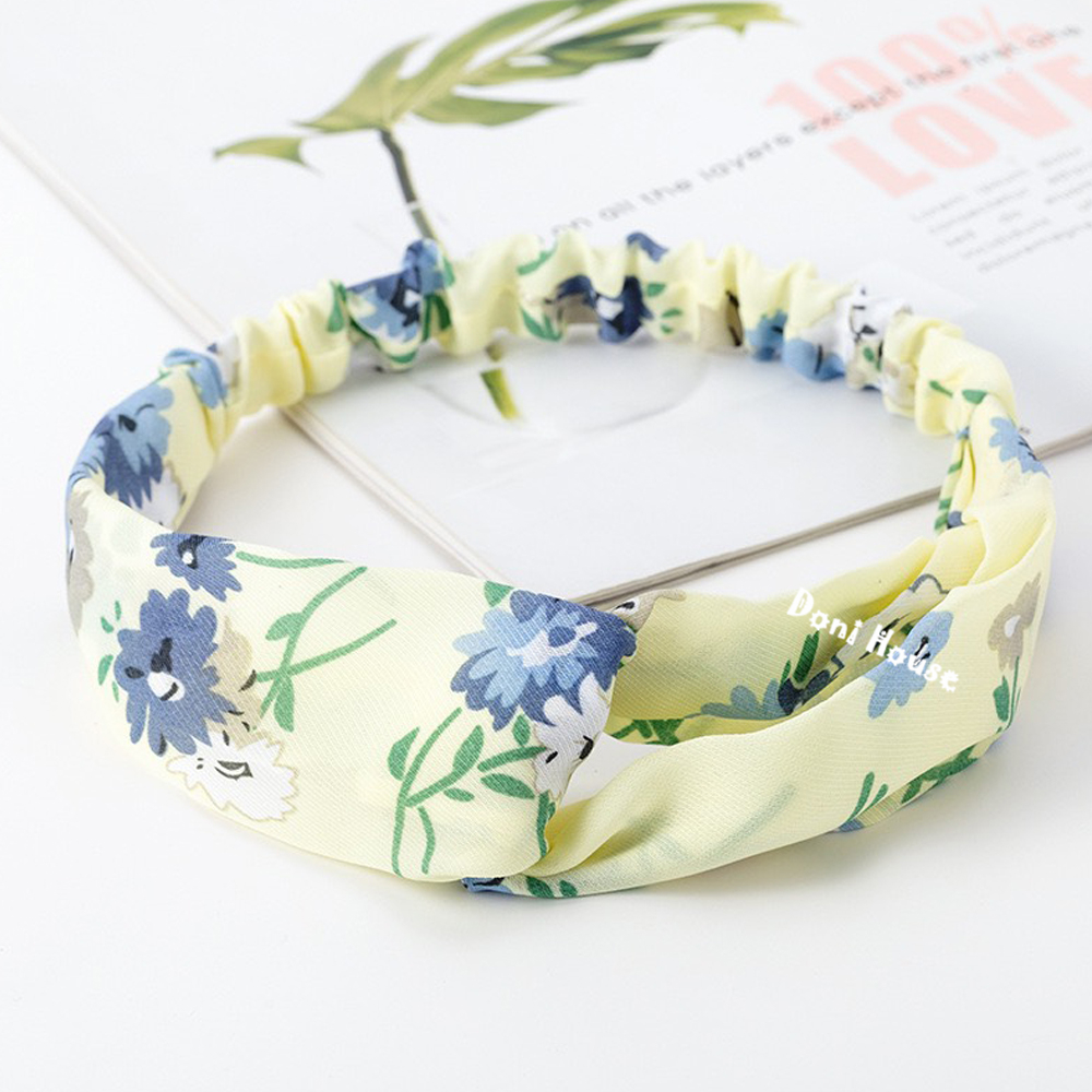 Băng đô Cài tóc Bờm tóc Turban Hoa Vải Lụa Cho Nữ Đẹp Thời Trang - Doni House