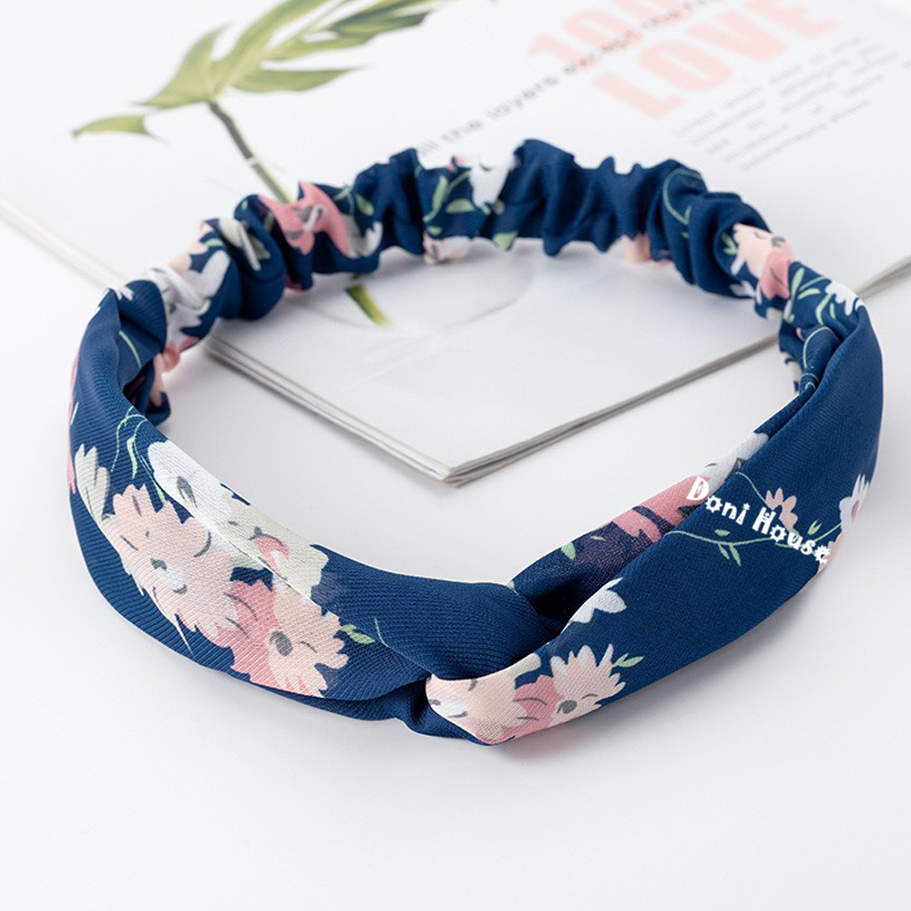 Băng đô Cài tóc Bờm tóc Turban Hoa Vải Lụa Cho Nữ Đẹp Thời Trang - Doni House