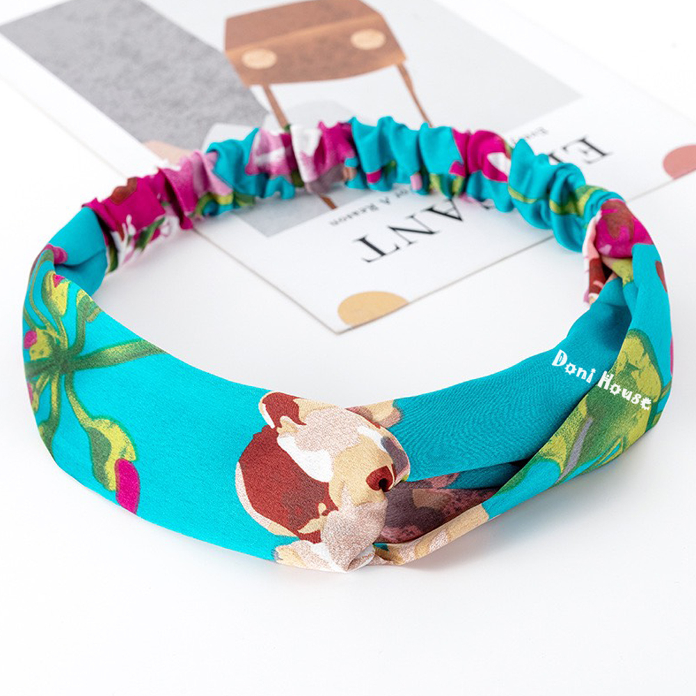 Băng đô Cài tóc Bờm tóc Turban Hoa Vải Lụa Cho Nữ Đẹp Thời Trang - Doni House