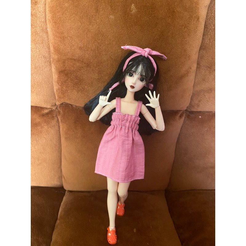 Váy 2 dây hồng basic size xinyi, blythe, barbie