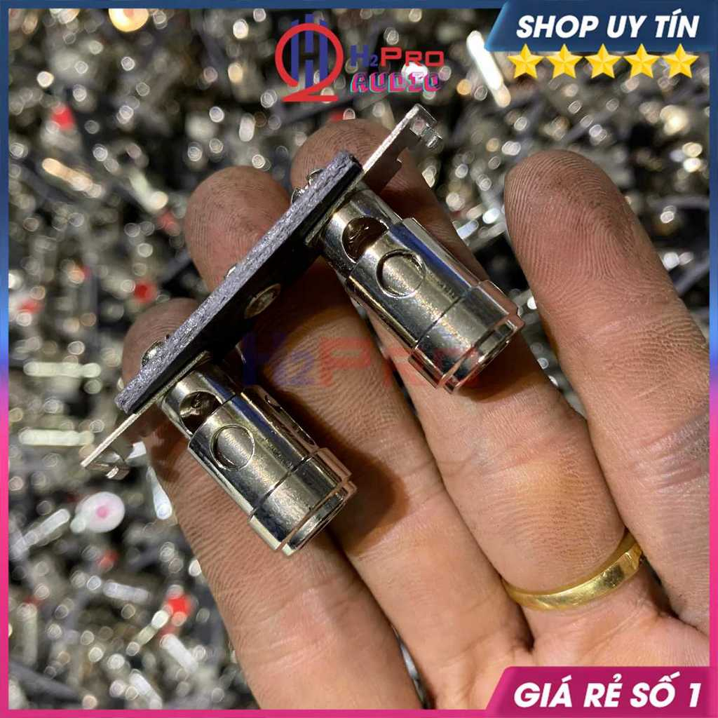 Trạm Kẹp Dây Loa 2 Chân Hàng Bãi Xịn, Jack Loa Giá 1 Cái, Gồm 2 Kẹp Đỏ Đen, Chống Sôi Nhiễu - Dễ Dùng - H2pro Audio