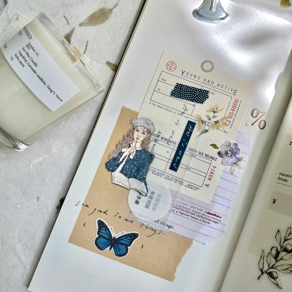 𝓑𝓾𝓵𝓵𝓮𝓽𝓳𝓸𝓾𝓻𝓷𝓪𝓵𝟏𝟏𝟓 ✿ Băng dính hãng Pion mẫu "Elegant" cô gái thanh lịch, xinh xắn trang trí sổ