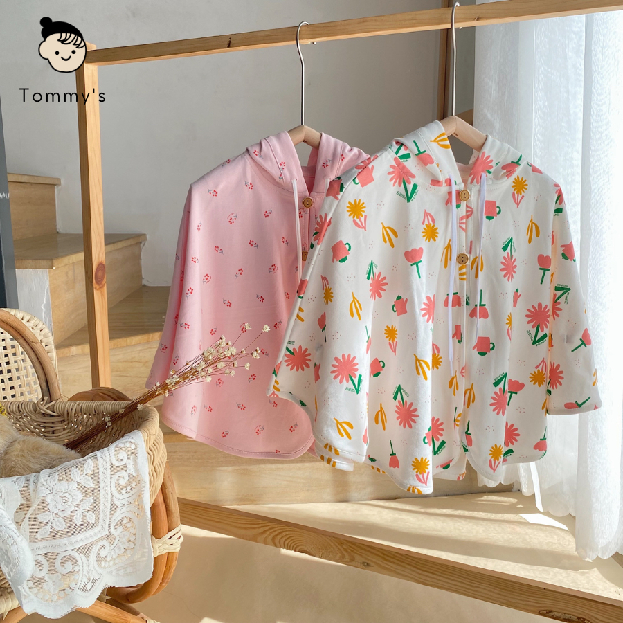 Áo Choàng Chống Nắng Cho Bé Gái Hoạ Tiết Hoa 🌼 🌸