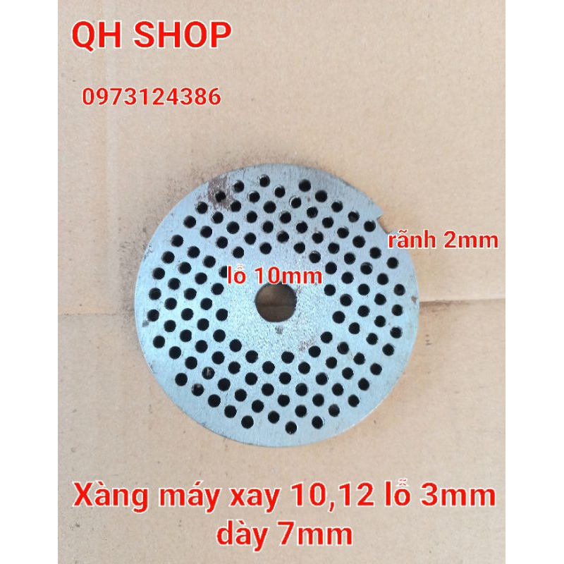 Xàng làm cám chim ,cám gà ,cám cá lắp cho máy 10,12 lỗ 3ly,4ly