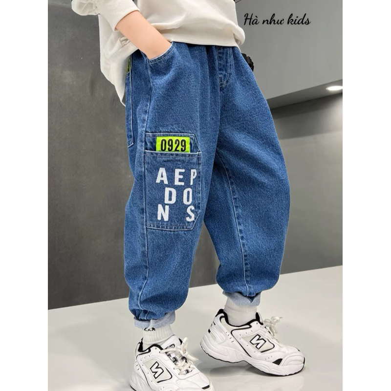 Quần jean dài ,quần bò dài mềm size đại cho bé trai