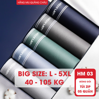Set 5 Quần Lót Nam, NANJIREN Cao Cấp, Quần Sịp Nam Kháng Khuẩn, Thoáng Khí, Cá Tính, Đa Dạng Mẫu Mã Hot Trend 2024