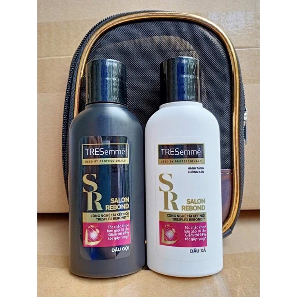Combo dầu gội và dầu xả TRESemme' 70g, công nghệ tái kết nối, Tặng thêm túi lưới- Hàng tặng