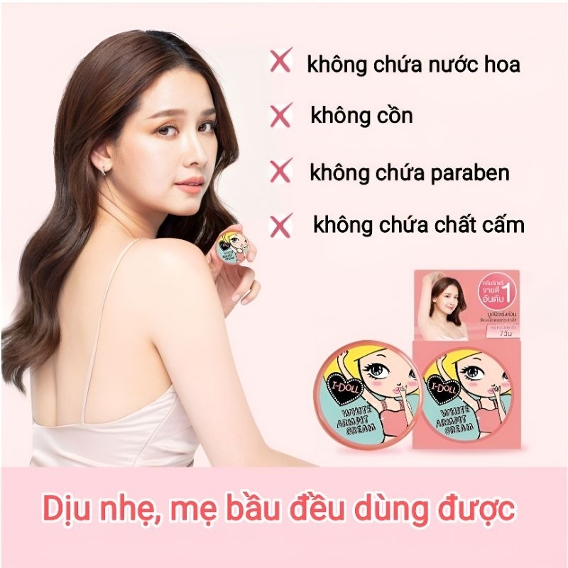 Kem Nách IDOLL - Thái Lan Dưỡng Trắng Vùng Da Bị Thâm 5g
