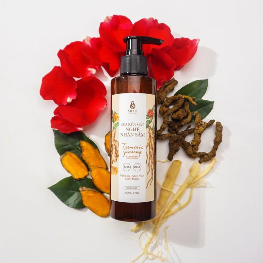 Sữa Rửa Mặt Nghệ Nhân Sâm Cho Da Dầu Mụn Sáng Da Tẩy Tế Bào Chết 200ml