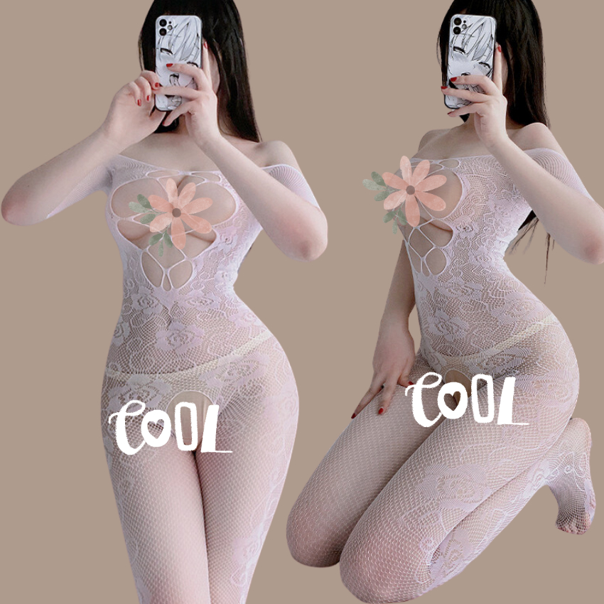 Bộ đồ ngủ body ren lưới liền thân bó sát sexy - bst003 - Bodystocing lưới liền tất bó sát béo gầy mặc đều xinh