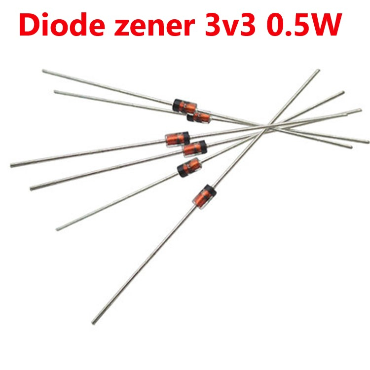 [Gói 10 con] Diode zener 3v3 3.3v 0.5W chân cắm