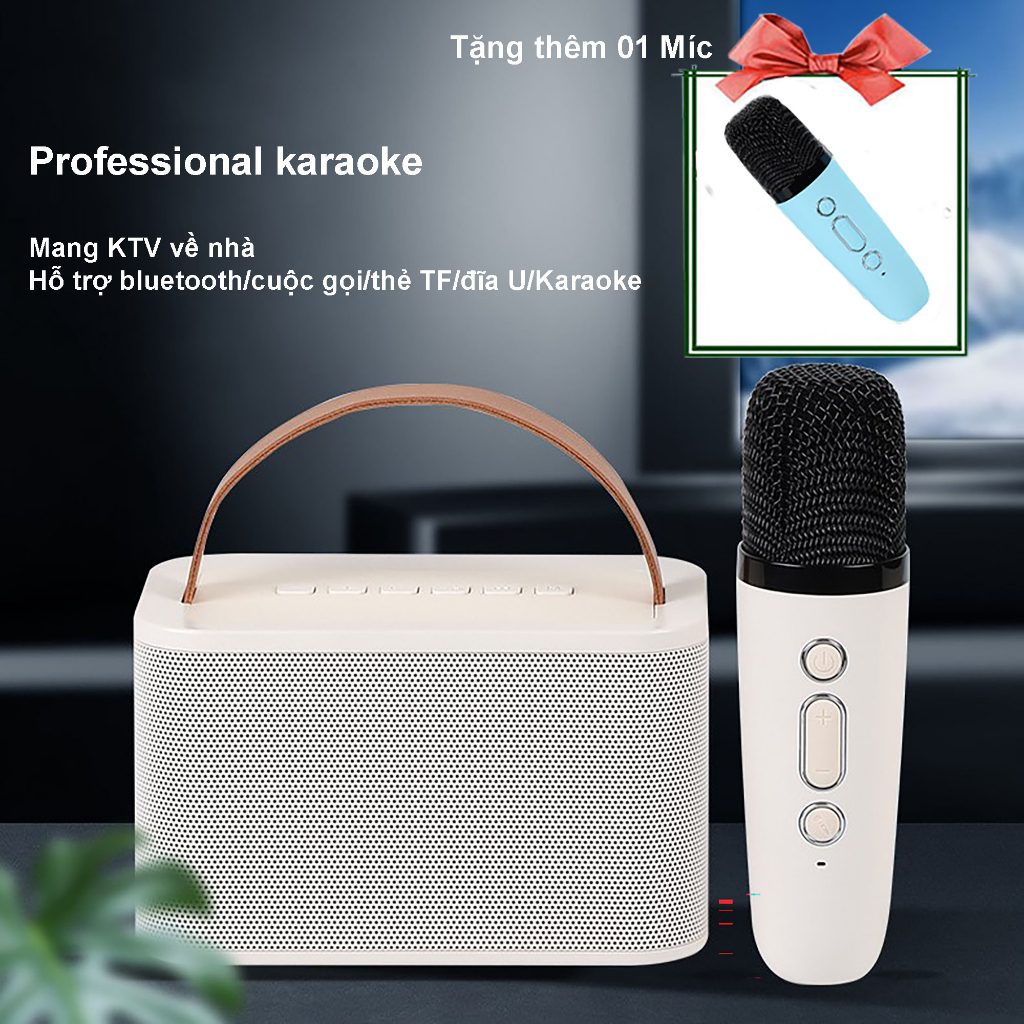 Loa Bluetooth Karaoke Kèm Micro Hát FM0024, Công suất 5W2, V5.2, Bass cực hay