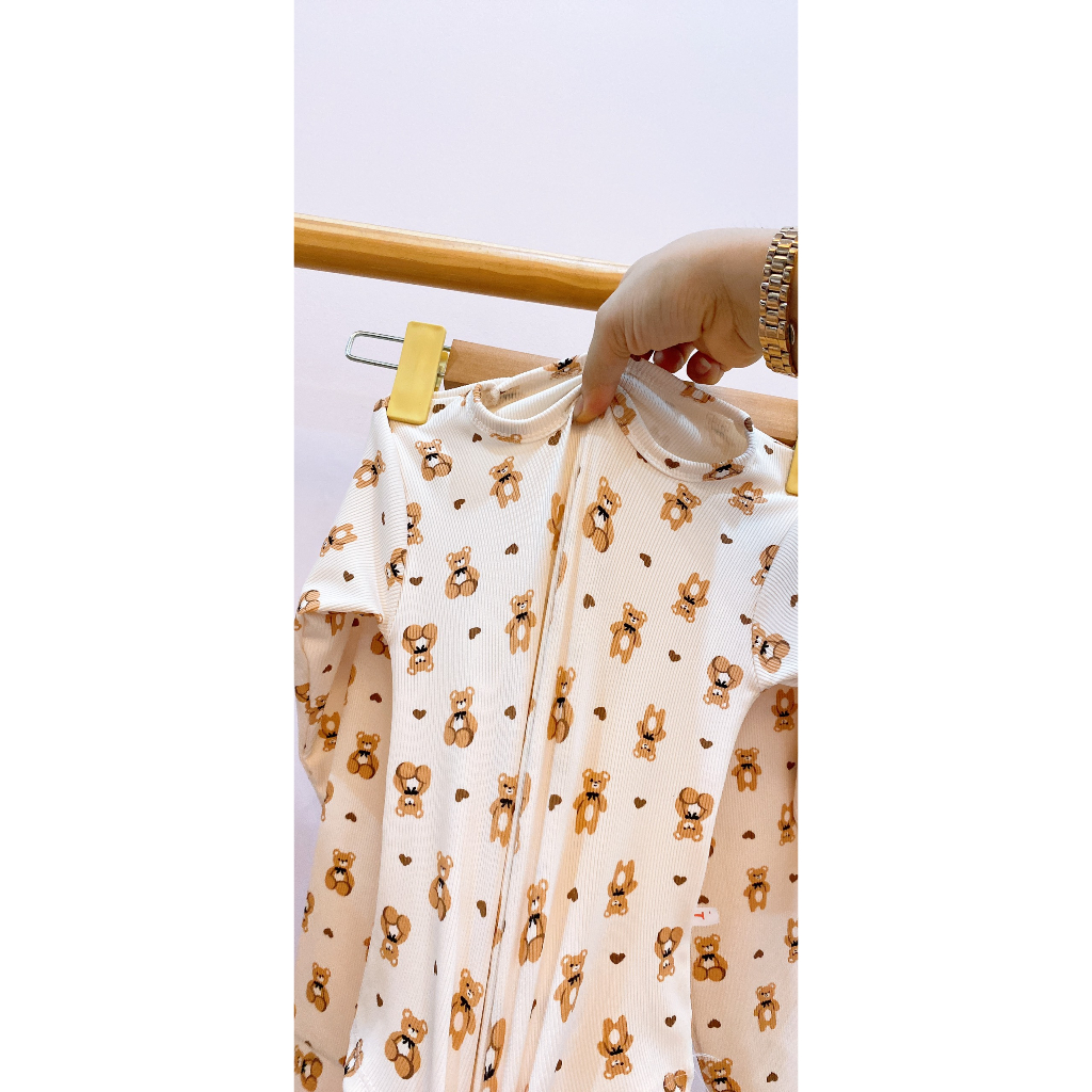 Bộ dài tay thu đông cho bé chất len tăm cực chất