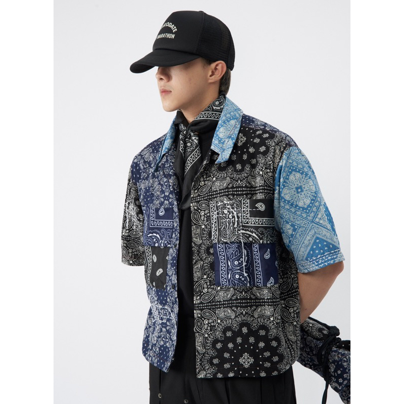 BANDANA PATCHWORK CUBAN SHIRT