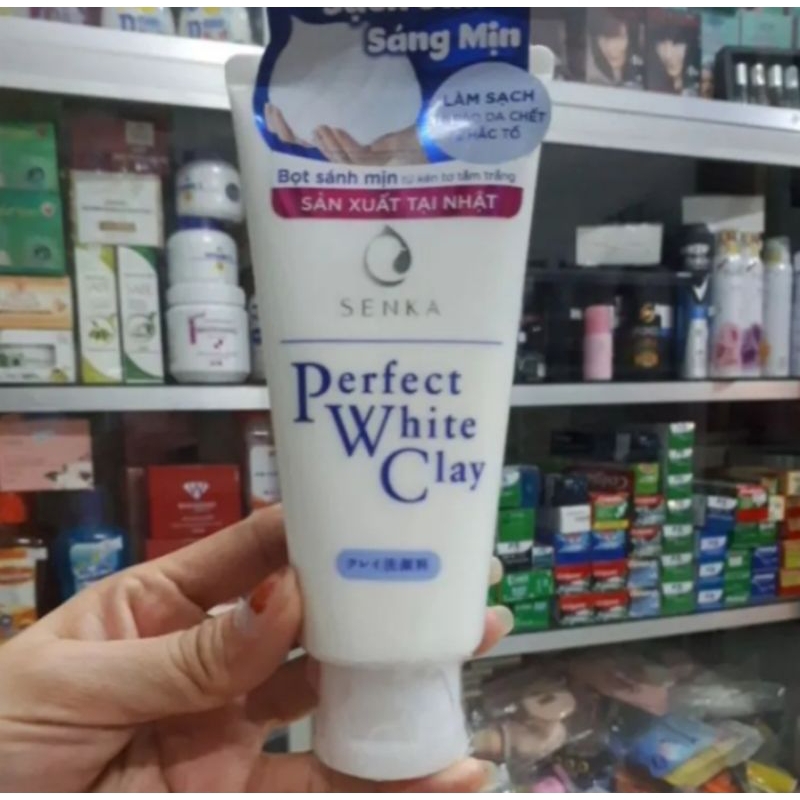 Sữa rửa mặt đất sét trắng senka Perfect White Clay