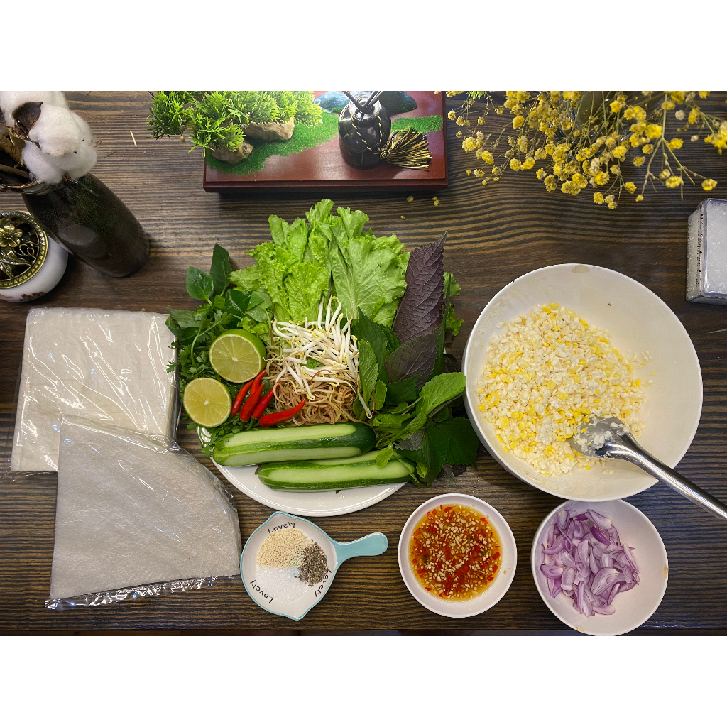 -Bánh Tráng Gói Ram Quảng Ngãi; loại cắt sẵn; mỏng mềm, 50 cái.